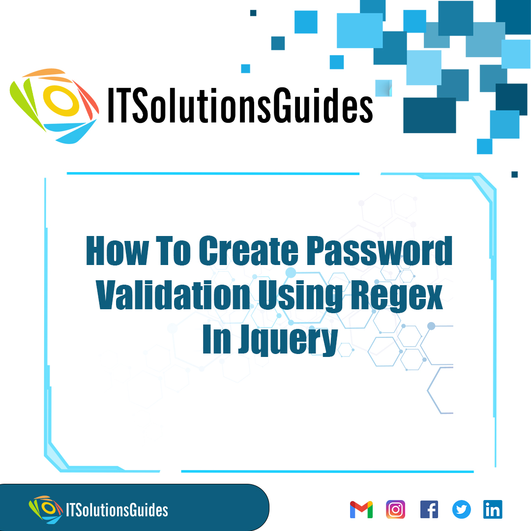 How To Create Password Validation Using Regex In Jquery