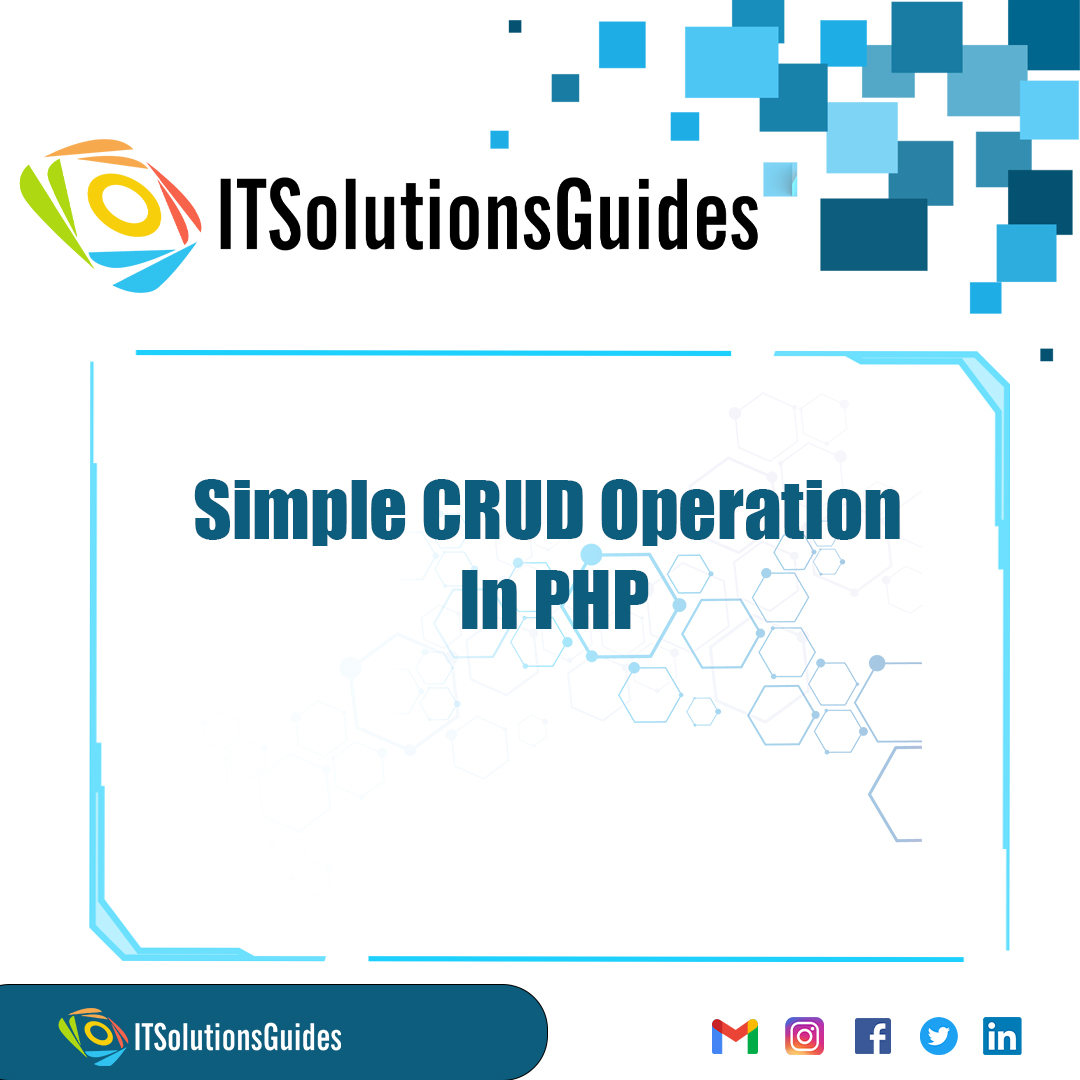Simple CRUD Operation In PHP