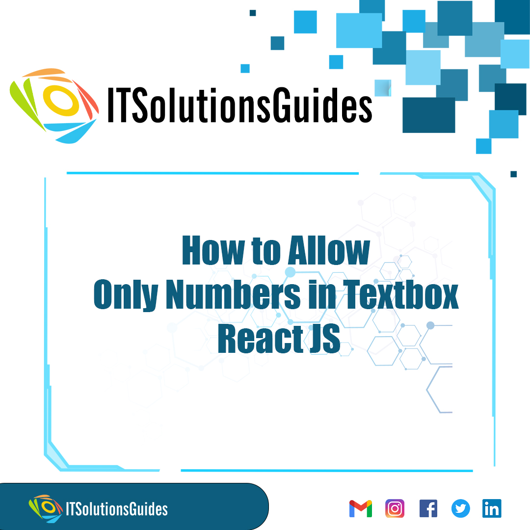 How to Allow Only Numbers in Textbox React JS