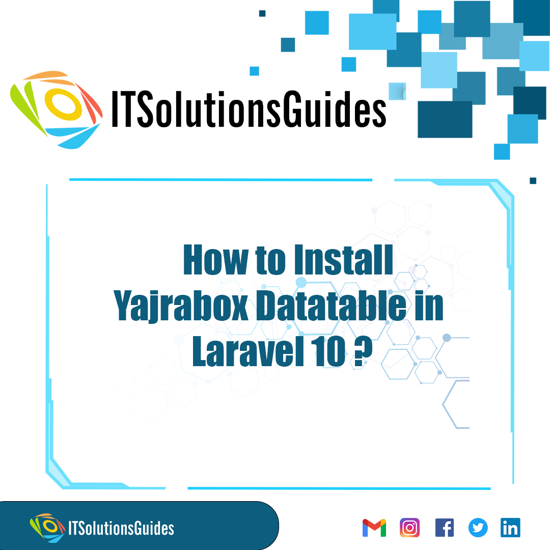 How to Install Yajrabox Datatable in Laravel 10 ?